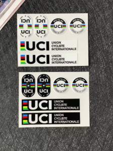 UCI Style Cycling Decor Stickers Bicycle Frame Top Tube Fork Helmet DIY Vinyl Decals Accessories For Road Mountain Gravel Bikes