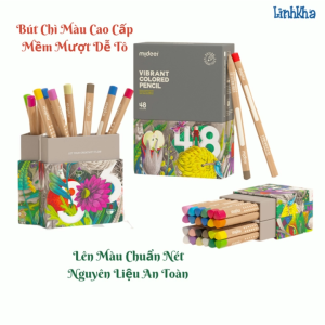 Bút Chì Màu Cao Cấp Mideer Cho Trẻ Từ 4 Tuổi - Hộp 36 Màu - Mideer Vibrant Colored Pencil - 36 Colors