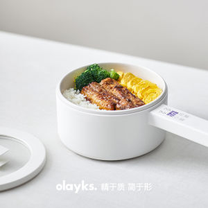 Nồi Nấu Điện Nhỏ Olaysks Olayks OLK-01-01 Nồi Nấu Đa Năng Bằng Sứ Dùng Cho Một Người Nồi Nấu Điện Bằng Nhựa Cấp Thực Phẩm 220V