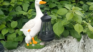 โคมไฟตกแต่งกลางแจ้ง MINI เป็ด ตัวจิ๋ว ไฟเหลือง โคมไฟ พลังงานแสงอาทิตย์โซล่าเซลล์   1 LED สำหรับตกแต่ง