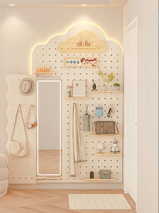 BEIQIVI | Push Pull Dressing Mirror Integrated Wall Shelf