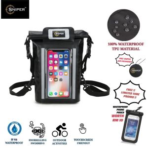 LAZ031) HIGH QUALITY 3.5L SNIPER WATERPROOF IP X6 4in1 MINI DRY BAG OUTDOOR BAG Rider Bag Chest Bag Waist bag Backpack