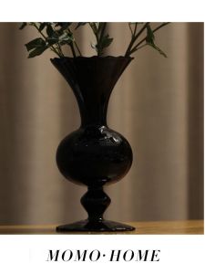 Momo Home Xiaohongshu Middle Ancient Black Nitrate Flower Vase Black Vase Living Room Study Tea Room