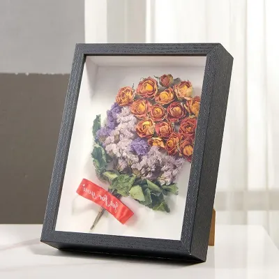 3PCS 3D Display Shadow Box Wooden Picture Frame 3cm Depth Nordic Style DIY Wood Photo Frame for Home Wall Decor