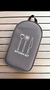 Orzee Outdoor 8in1 Cooking Set Camping Kitchenware Portable Stainless Steel Storage Handbag