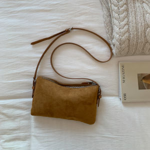 กระเป๋าสะพายข้างลายเสือดาวย้อนยุคสำหรับผู้หญิง กระเป๋าสะพายไหล่ข้างเดียวแบบเรียบง่ายสำหรับการเดินทางไปทำงานในฤดูใบไม้ร่วงและฤดูหนาว