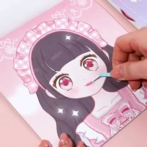 Hàng sẵn-Nhãn dán trang điểm thay đổi hình công chúabóc dính sticker Dis.ney Bộ bóc dán phong cách hiện đại cổ trang