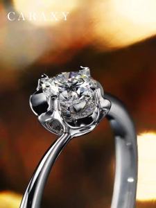 CARAXY | Engagement Artificial Diamond Ring 1ct 18k Gold