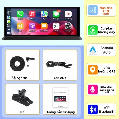 Màn Hình Đa Phương Tiện Không Dây CarPlay Di Động 10.26/11.26 Inch Hệ Thống Thông Minh Android Auto IPS Cho Xe Hơi Tương Thích Với Mọi Loại Xe