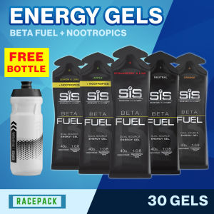 Science in Sport SIS Beta Fuel SIS Beta Fuel + Nootropics Energy Gels Running Gels Pre Workout 30 gels 60 ml per serving
