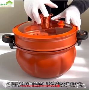NỒI ÁP SUẤT CHỐNG DÍNH ĐA NĂNG BÍ NGÔ  DUNG TÍCH 8L CÓ VỈ HẤP TIỆN DỤNG "BAHAMAR" giữ nguyên chất dinh dưỡng và làm cho chế độ ăn uống của bạn lành mạnh hơn