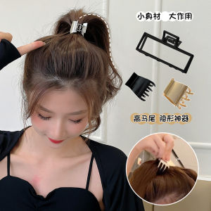 Metal Small Jaw Clip Gap Former Red Fancy Barrettes Womens High Ponytail Claw Clip Fixed Back Head Handy Gadget Small Size Shark Clip