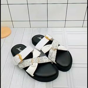 Janitra Official Shop - Jovita Sandal Platform Wanita Ring Silang Sendal Model Korean Style Kekinian