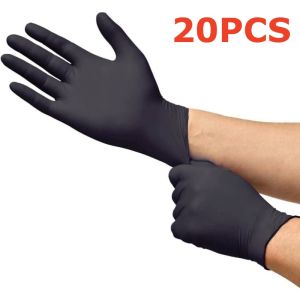 Black Nitrile Disposable Gloves 4Mil Non-Sterile Safety & Work Gloves Latex Free Textured Tattoo Beauty Salon Esthetician Gloves