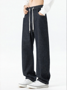 Wood soon | Relaxed Comfortable American Style Versatile Jeans Straight Leg