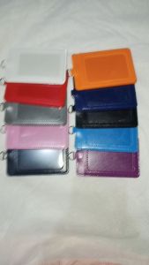 SYNTHETIC LEATHER ID CASE HOLDER WITH BACK POCKET