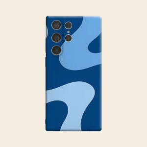 BILIBILI | Blue Curved Shapes Luxury Fashion Full Lens Protective Case for Samsung Galaxy S26 S25 S24 A56 A36 Plus Ultra