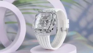 Box Exclusive Jam Tangan Jonas Jasmin Belimbing Case Transparant SV-563UAA / Jam Tangan Fashion Pria Tali Rubber Diameter 46cm