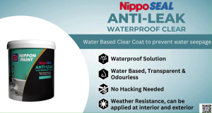 NIPPON NIPPOSEAL No Leak Water Base Arcylic Clear Waterproof Sealer for Grout & Tiles 1 Liter
