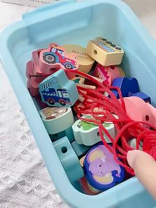 Montessori Educational Toy Wooden Puzzle Toys 42 Large Granular Beaded Toys Classification Training
