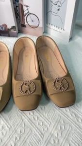 รองเท้าคัชชูส้นเเบน พื้นนุ่มใส่สบายใส่ออกงานได้พร้อมส่งจากไทย 766-35