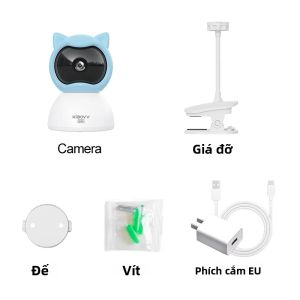 Máy Theo Dõi Trẻ Em WiFi 4MP Với Âm Thanh Hai Chiều Phát Hiện Chuyển Động & Tầm Nhìn Ban Đêm 360 Độ °   Camera An Ninh Gia Đình Xoay HD Dành Cho Trẻ Sơ Sinh