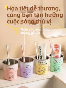 TAOXIAOHE | Cốc Thép Không Gỉ Chống Khuẩn Dễ Thương Bền