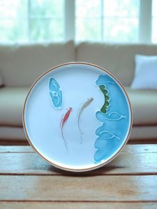 Retro จีนมือวาดเคลือบ Undercolor ถ้วยชา Coaster รอบฉนวนกันความร้อน Pad สําหรับ Home Wushu ถาดชา