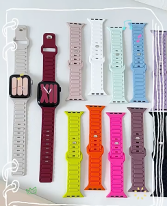 Silicone soft Strap for iWatch Band Wrist Series 10 9 8 7 6 SE 5 4 Ultra 49mm 46mm 45mm 44mm 42mm 41mm 40mm Bracelet