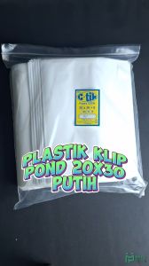 Plastik Klip Putih 20x30 (isi 100pcs) / Packing Baju Plong Pond Jinjing Kaos Seal Zip Lock Cetik