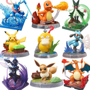 Original BLOKEES POKEMON Building Blocks Pikachu Psyduck Ceruledge Charizard Greninja Meowscarada พิเศษ Action Figure ของเล่นของขวัญ
