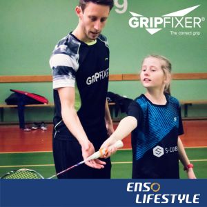 GripFixer Badminton - Grip Fixer Learning Aid [Enso Lifestyle]