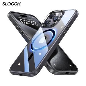 Luxury MagSafe Magnetic Phone Case For iPhone 16 / 15 / 14 / 13 / 12 Pro Max Plus Crystal Clear Back with Soft Silicone Edge Cover For iPhone 16 Pro Max Transparent Shockproof Protective Casing