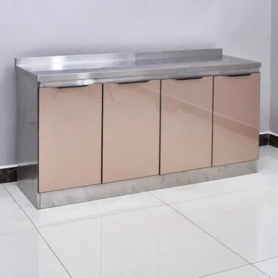 Modern Stainless Steel Kitchen Cabinet Sink Integrated Storage