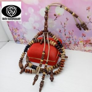 Tasbih tijani kayu kelor hitam putih Liwung macan galih asem kelor emas Cendana bajaka