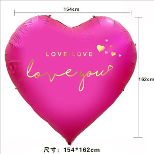 Extra Large Heart Shaped Balloons Engagement Decoration Morning Robe Prop Wedding Room Aluminum Foil Proposal Marriage Famous