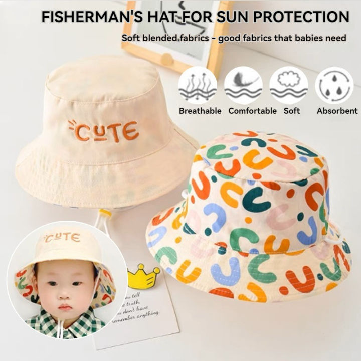 Kids Bucket Hat For Baby Girl Double sided Wear Boys Thin Sun Visor Baby Cotton Hat Lazada PH