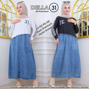 Gamis Midi Wanita Sporty Della LD 102 Muat BB 45 Sampai 65KG