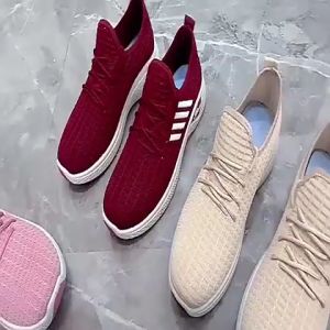 BONUS KAOS KAKI Sepatu Sneakers Garis / Sepatu Sneakers Wanita Garis SW05