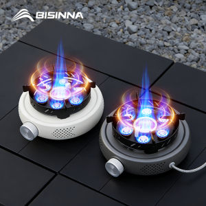 BISINNA | BISINNA Portable Camping Gas Stove 12800W High Power Windproof Split Burner With Adapter for Hiking Picnic BBQ Outdoor Cooking