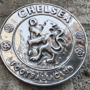 Logo chelsea logam aluminium cor 3D hiasan dinding club sepak bola dekorasi interior gambar timbul   Dekorasi keren dengan motif yang timbul  bahan logam aluminium cor