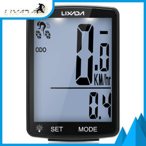 LIXADA Wireless Bike Computer Multi Functional LCD Screen Bicycle Computer Mountain Bike Speedometer Odometer IPX6 Waterproof Cycling Measurable Temperature Stopwatch Cycling Accessories