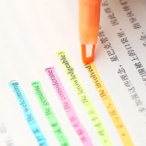 Uni Mitsubishi Double Head Fluorescent Pen 5 Colors Set Visual Window Student Business Writing Tool Thick Fine Point Marker