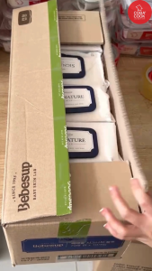 Khăn ướt nhập khẩu Hàn Quốc thương hiệu Bebesup Light/ Sensitive/ Premier/ Signature gói lớn 80 tờ/ gói