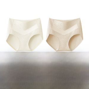 MiiOW | Quần lót tam giác cotton nguyên chất kháng khuẩn cạp cao cho nữ quần lót liền mạch thoải mái mùa thu đông quần lót nữ