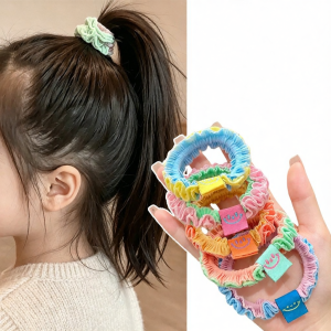 Scalloped Edge Gentle-on-Hair Ponytail Elastics