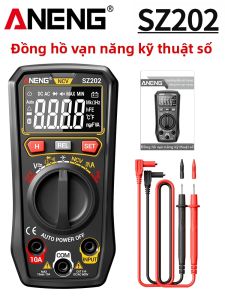 ANENG | Máy Đo Vạn Năng Kỹ Thuật Số ANENG SZ202 4000 Số Đo Màn Hình HD 600V Đo Dòng Điện 10A Chức Năng Kiểm Tra Điện Áp Không Tiếp Xúc (NCV) Đo Tụ Điện 4mF Dụng Cụ Sửa Chữa Điện Cho Thợ Điện Và Người Tự Sửa Chữa.