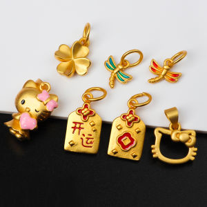 จี้โลหะผสมชุบทอง DIY แฮนด์เมด จี้โซ่คอ สร้อยข้อมือ จี้โทรศัพท์ วัสดุสำหรับทำเชือกผูกมือ เครื่องประดับแฟชั่นใหม่