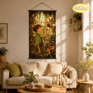 VIKAMA Phong Cách Khoa Học Viễn Tưởng Anime Cô Gái Thảm Cơ Khí Chim Gear Thiết Kế Hoa Nghệ Thuật Cổ Điển Treo Tường Cho Phòng Ngủ Thẩm Mỹ Trang Trí Nhà