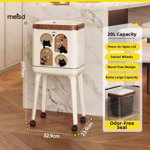 MEISD | Retro High-quality Large Capacity Waste Bin With Wheels